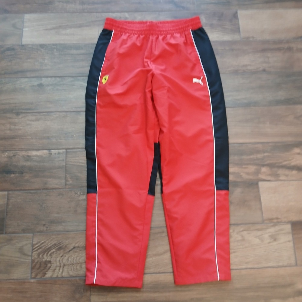 Puma Ferrari Track Pants Mens Large Red Scuderia SDS 2.0 Windbreaker 630218